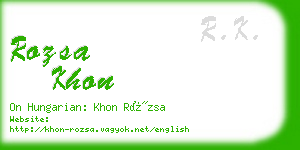 rozsa khon business card
